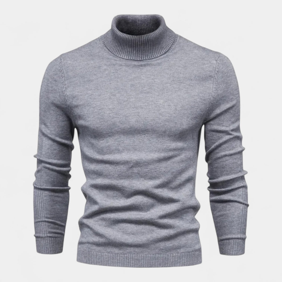 Curie Paris | Pull à col roulé en maille côtelée pour homme