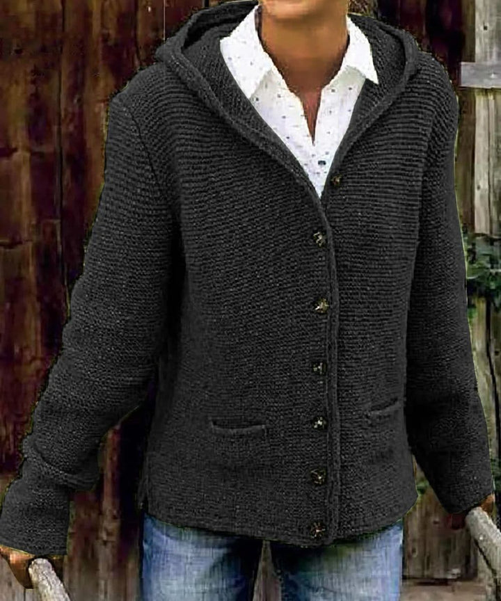 Eléa - Cardigan chaud avec bouton pour femme