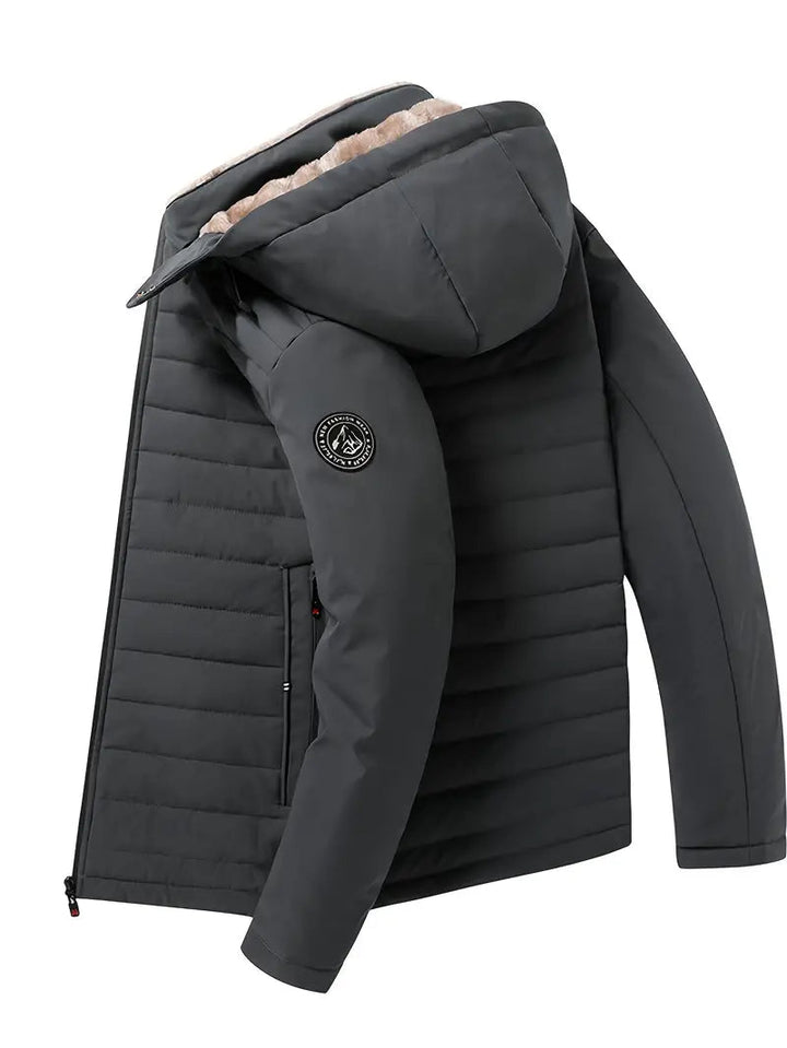 Élias – Giacca invernale imbottita con cappuccio da uomo, elegante e calda