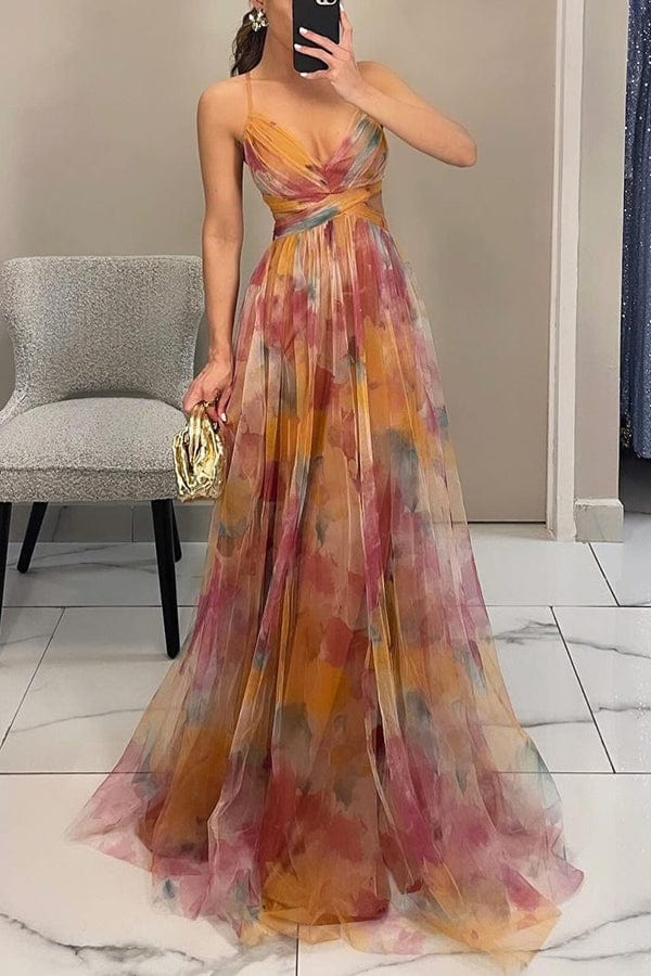 Robe longue à lacets