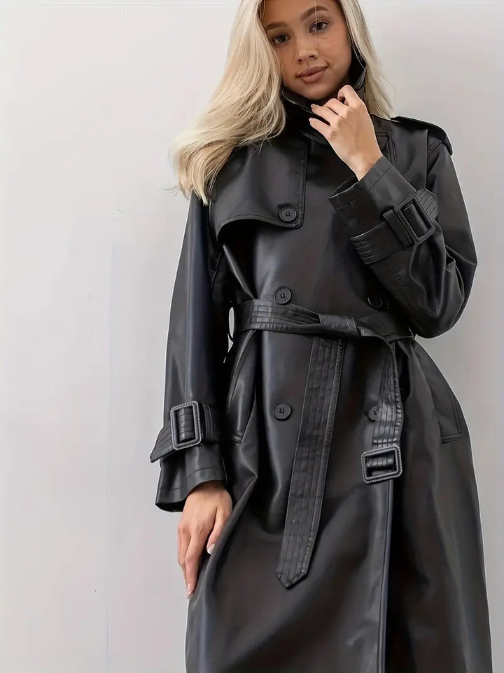 Cappotto in pelle invernale per donne - Alessia