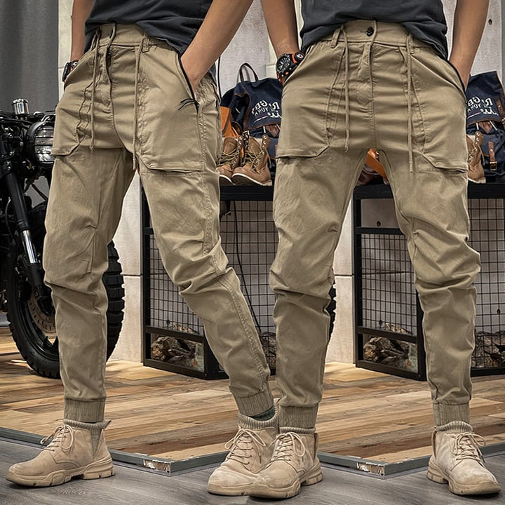 Mathieu – Pantaloni cargo elasticizzati da uomo, pratici e comodi