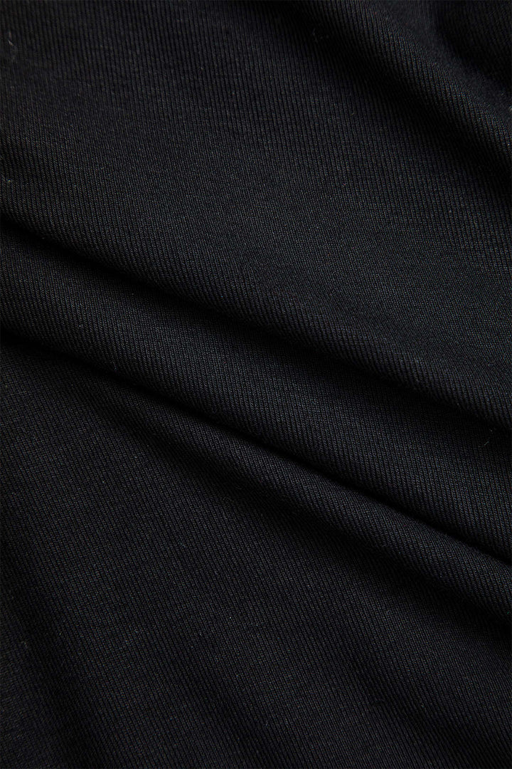 Mini robe à col rond en similicuir