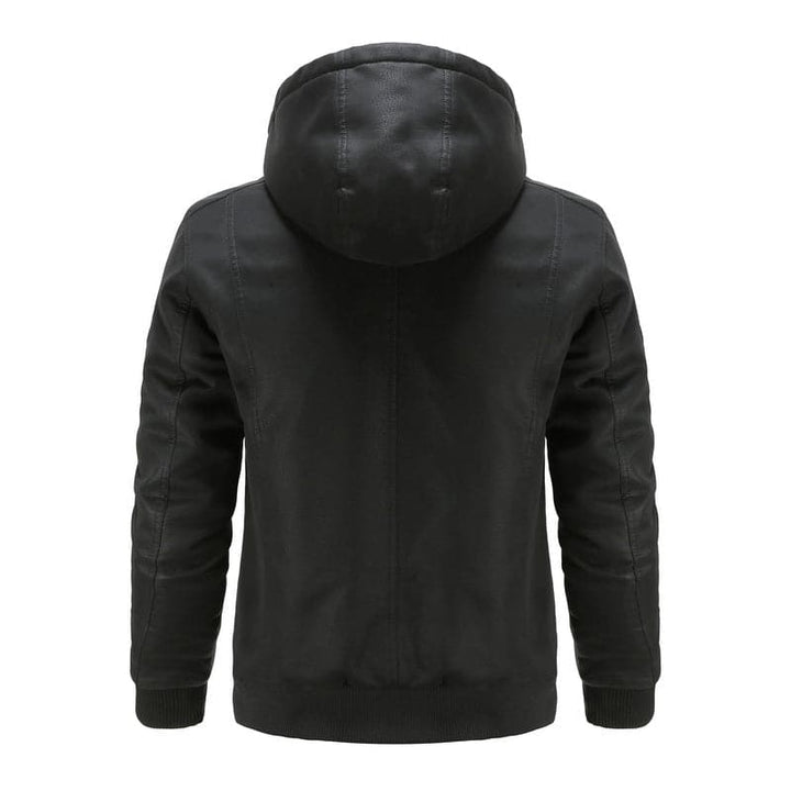 Liam - Veste en cuir classique à capuche