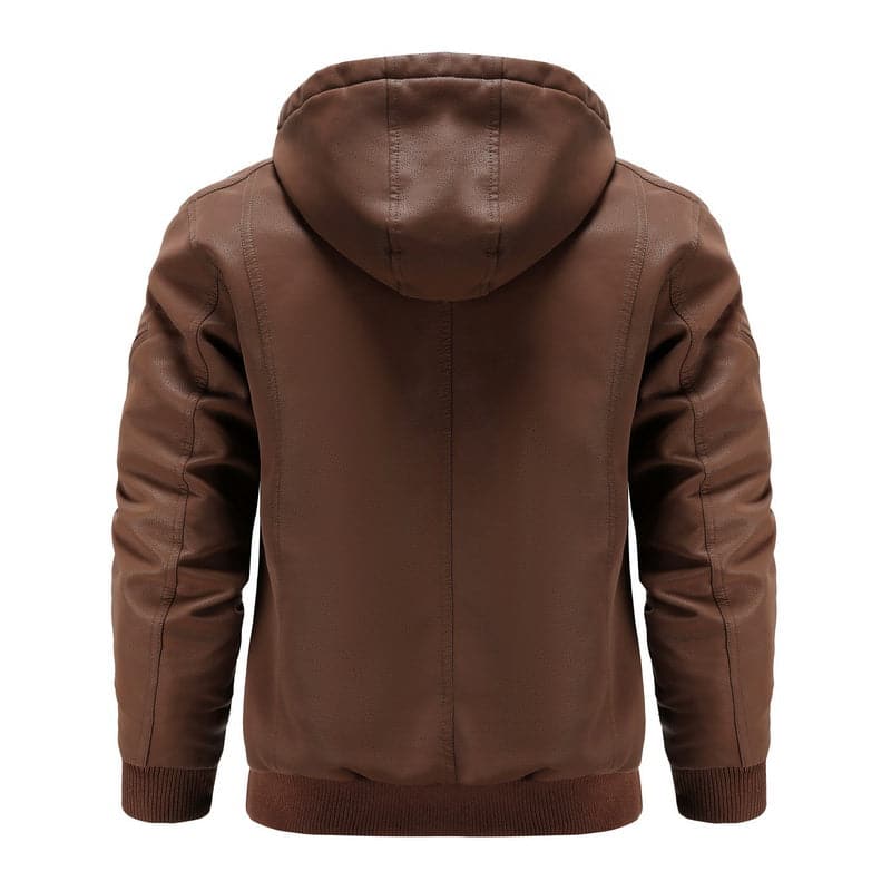 Liam - Veste en cuir classique à capuche