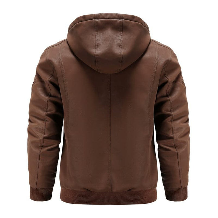 Liam - Veste en cuir classique à capuche