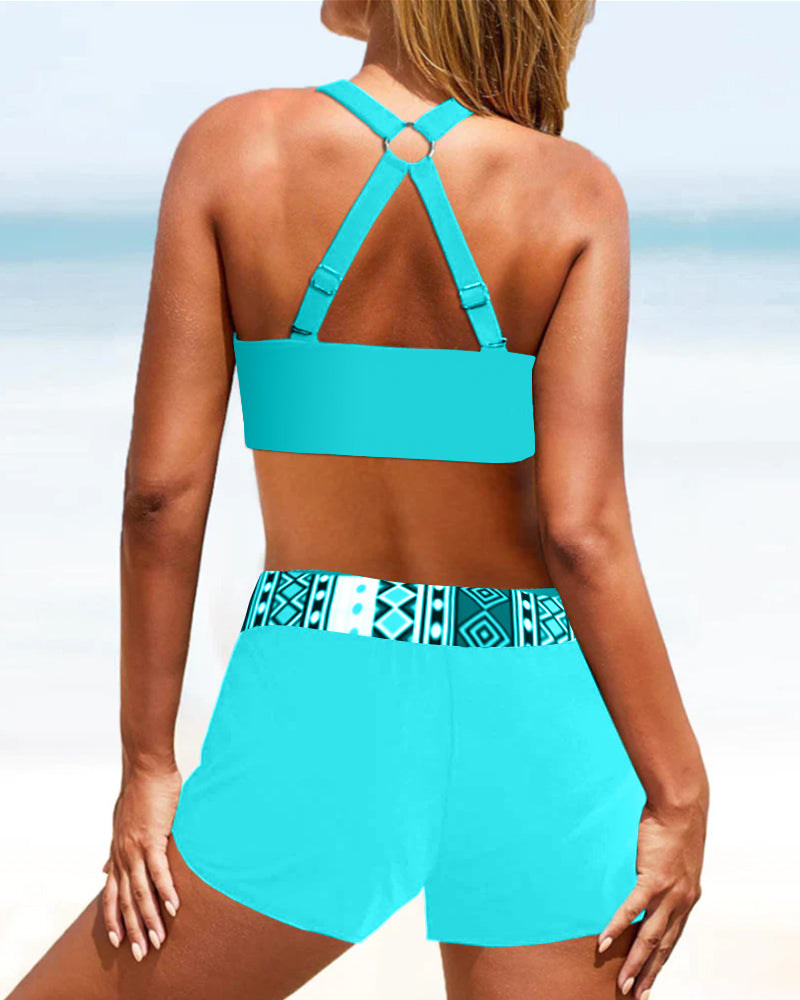 Manouk - Bikini mit hoher Taille und geometrischen Mustern