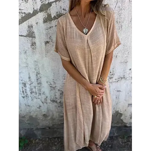 Weites Sommer-Strandkleid für Damen | Midi