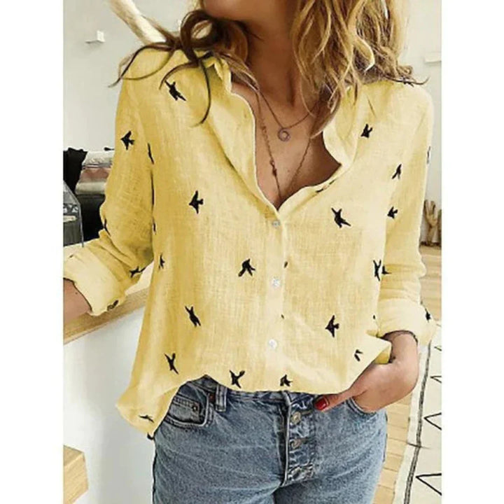 Manches Longues Pour Femmes Chemise Boutonnée | Décontractée