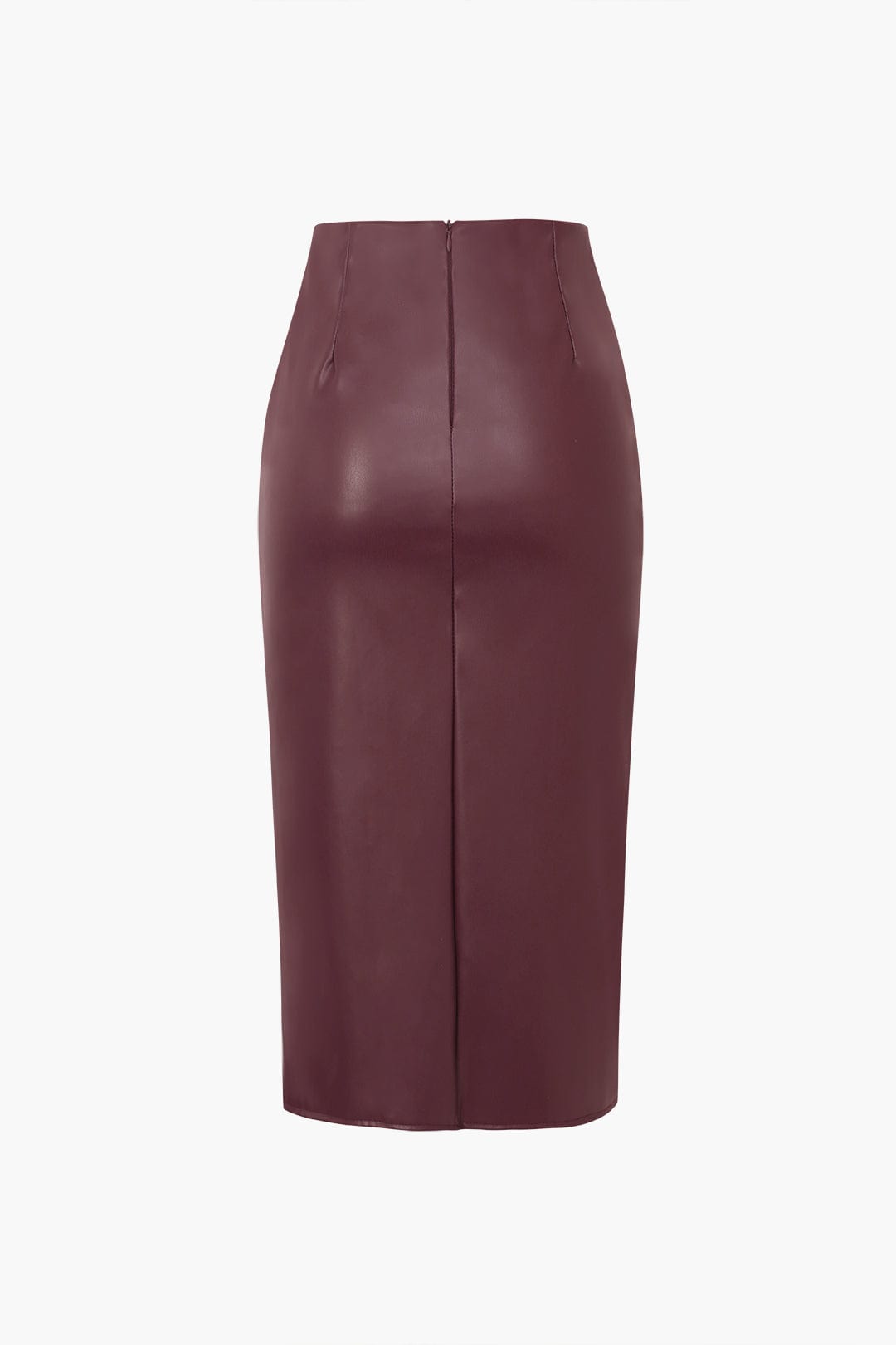 Jupe Midi Plissée en Simili Cuir - Élégance et Confort