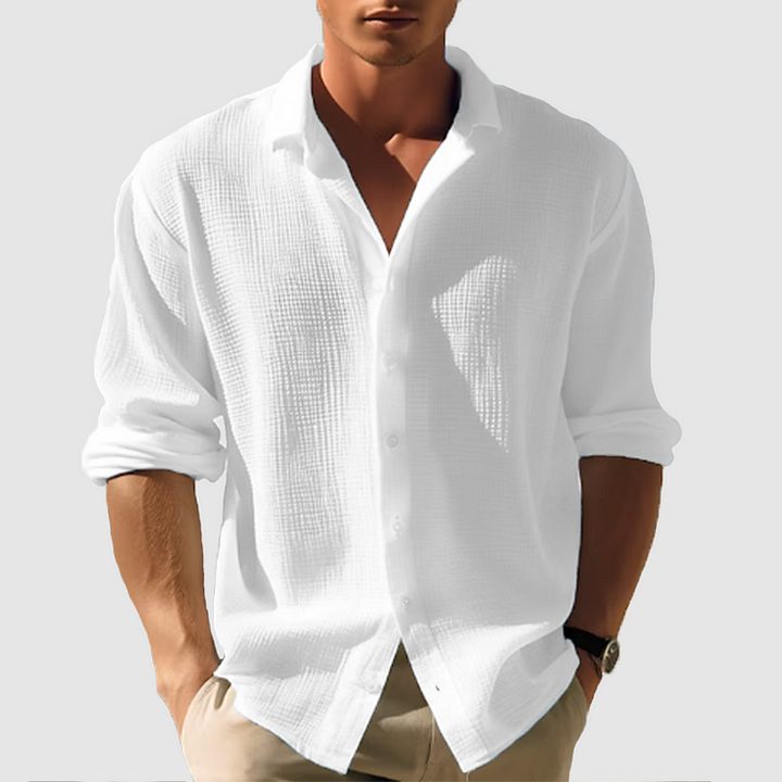 Frederik | Hommes Chemise boutonnée à manches longues