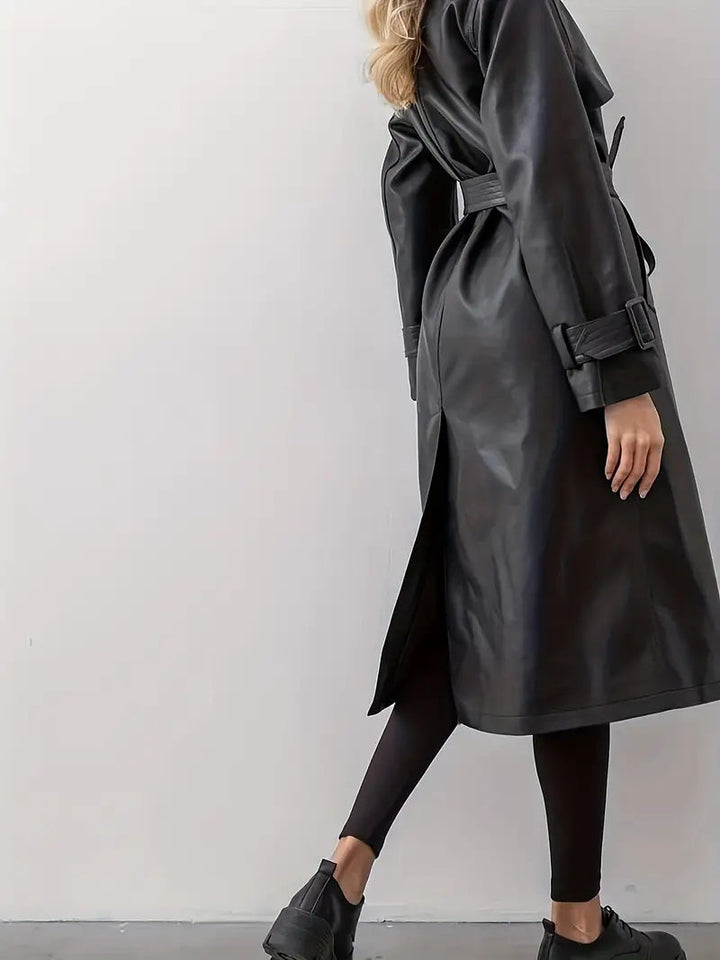 Cappotto in pelle invernale per donne - Alessia