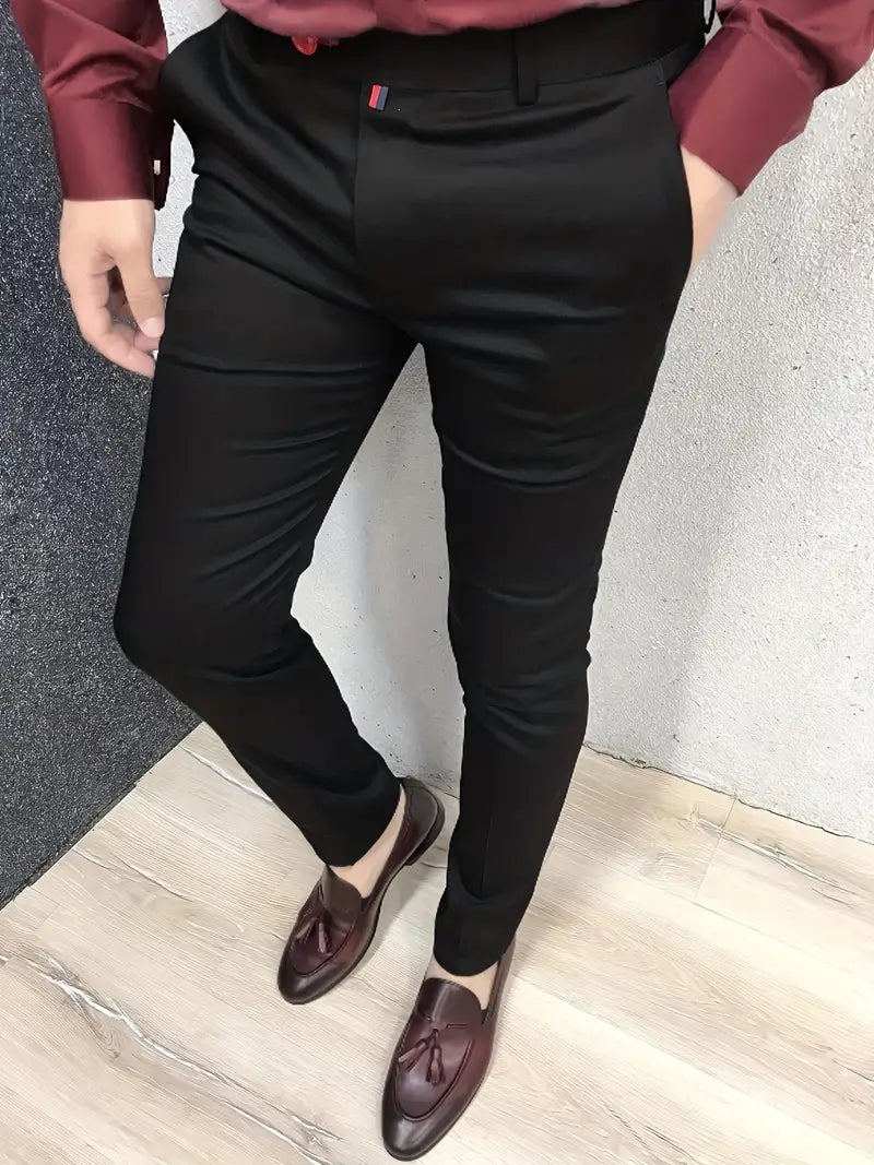 Tahmuras | Pantaloni da abito slim casual da uomo