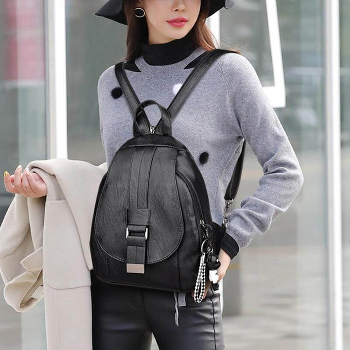 Camia - Sac à Dos Élégant et Pratique en Cuir Véritable