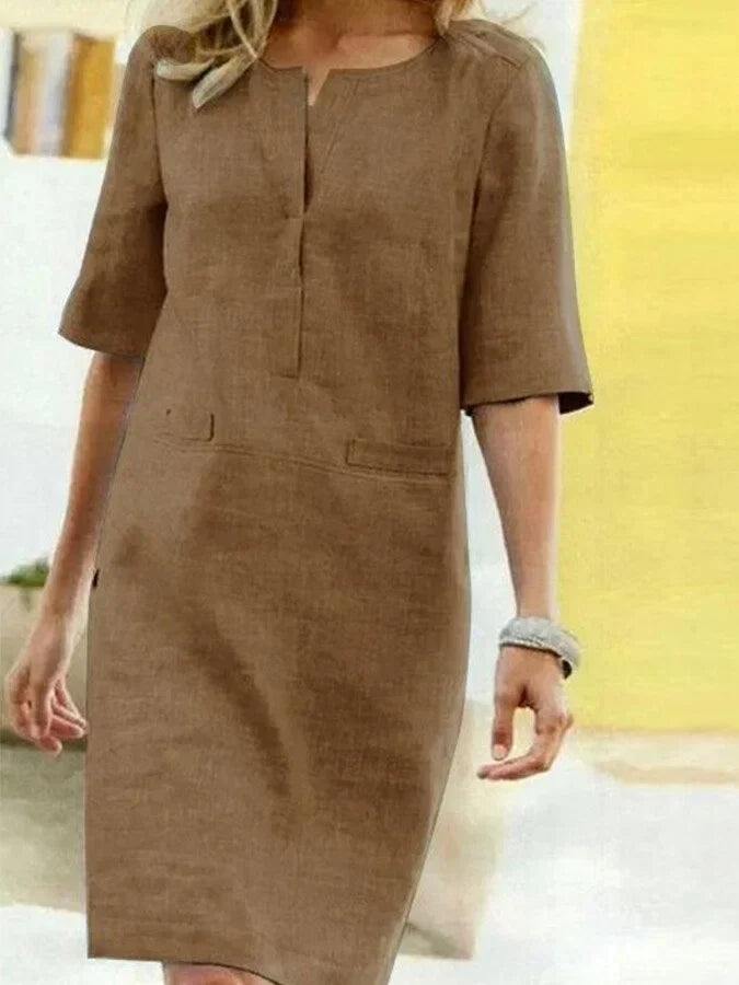 Robe à manches courtes pour femmes