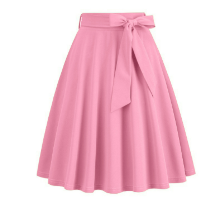 Damen Midirock mit hoher Taille | Fliege