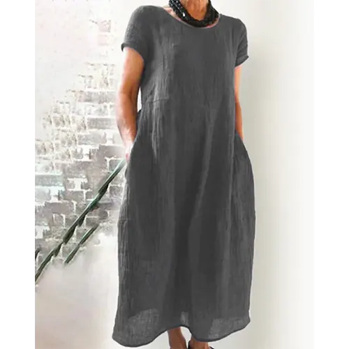 Einfaches Sommerkleid für den Alltag für Damen | Midi