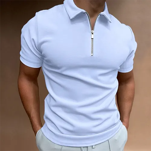 Lässiges Sommer-Polo für Herren | Reißverschluss