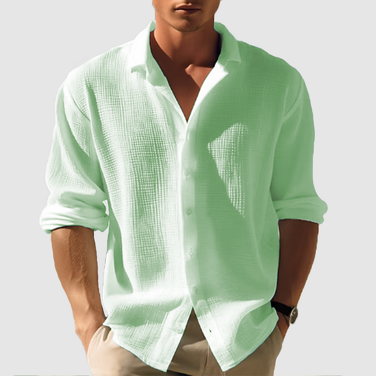 Frederik | Hommes Chemise boutonnée à manches longues