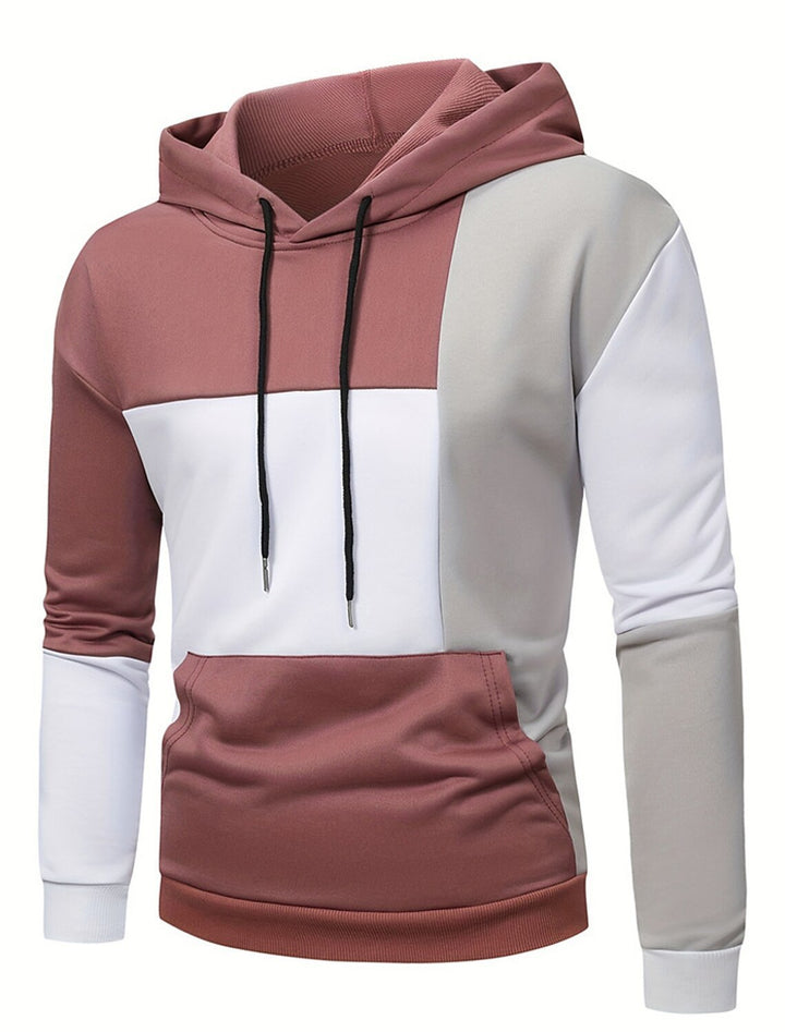 Victor – Bluza z kapturem w kolorowe bloki dla mężczyzn, nowoczesny i modny styl