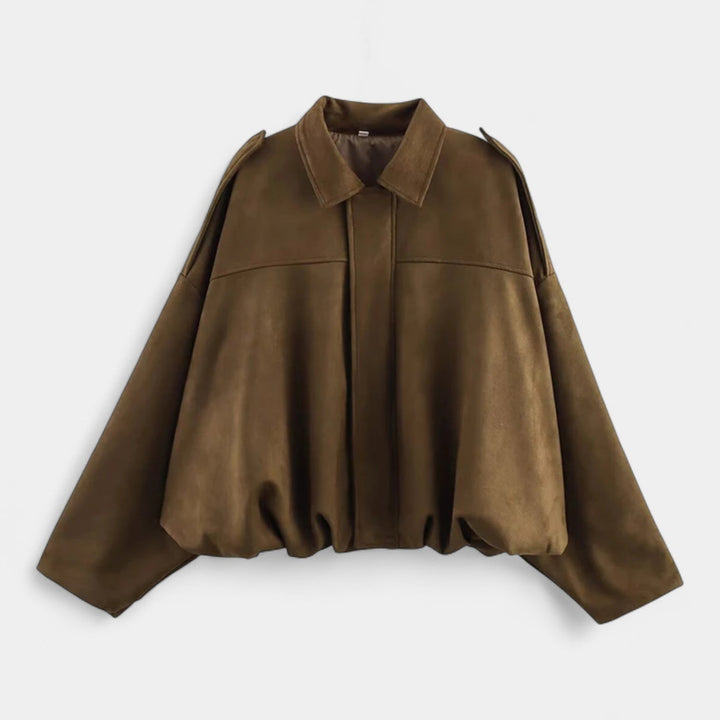 Curie Paris | Veste pour femme d'inspiration militaire en simili-suède