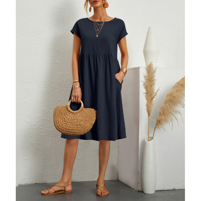 Robe Midi en Coton Kasandra – Élégance et Confort pour l'Été