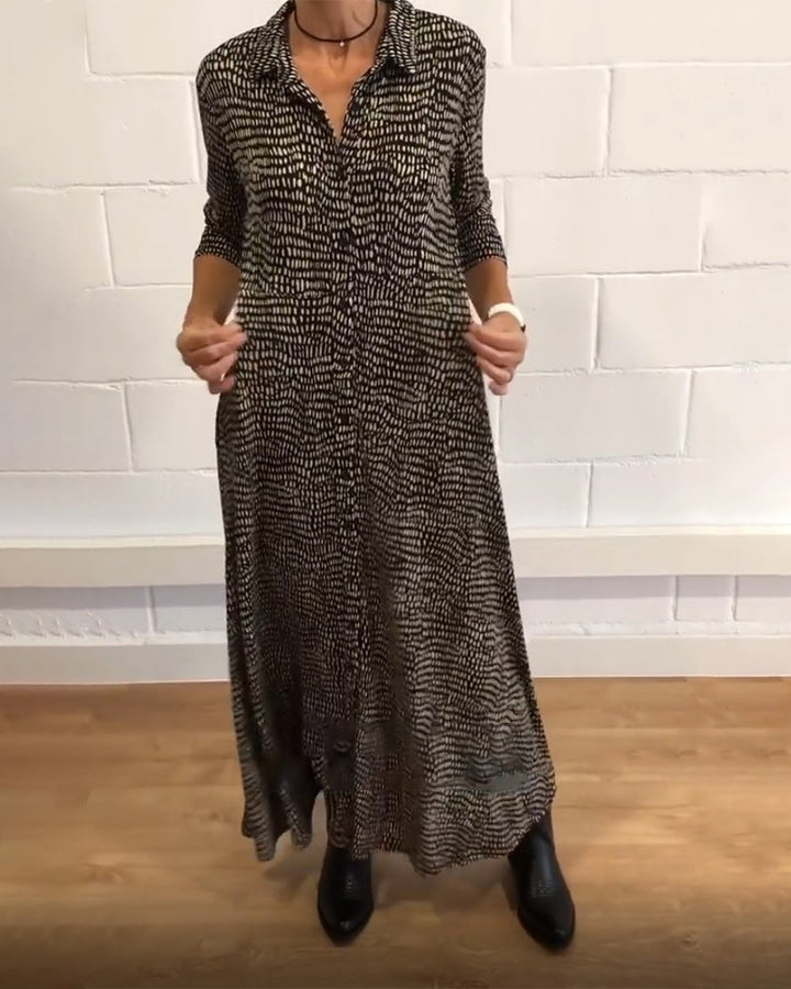 Bryony | Vestito stampato con scollo a V