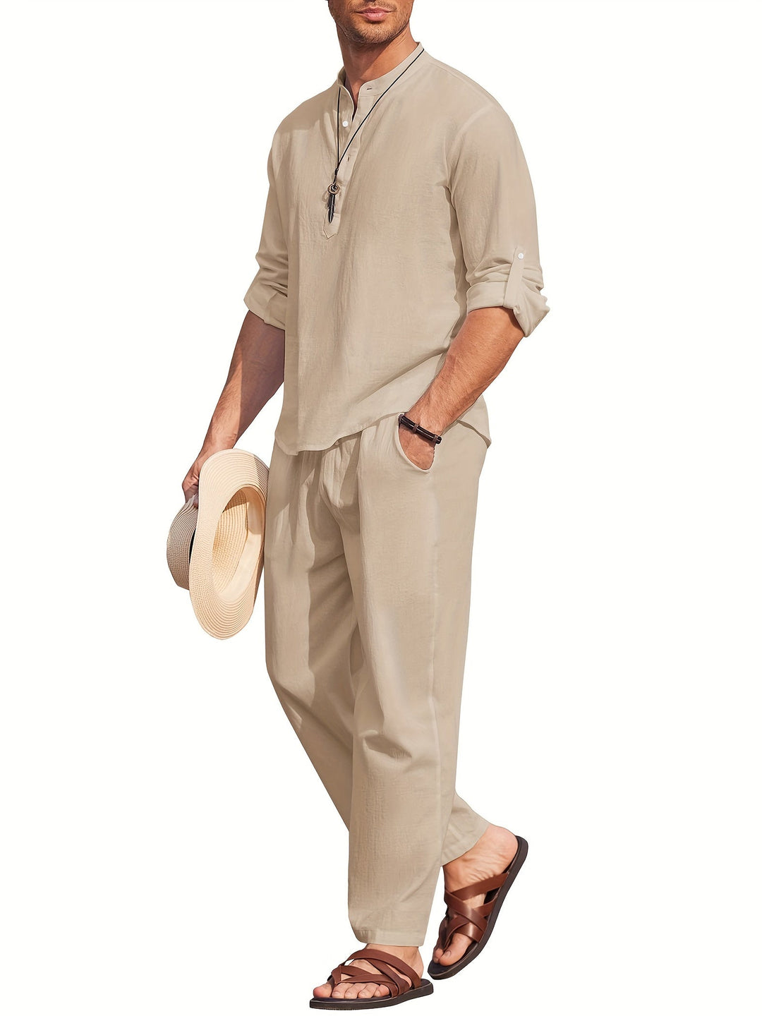 Ensemble confortable en lin pour hommes - Arnie
