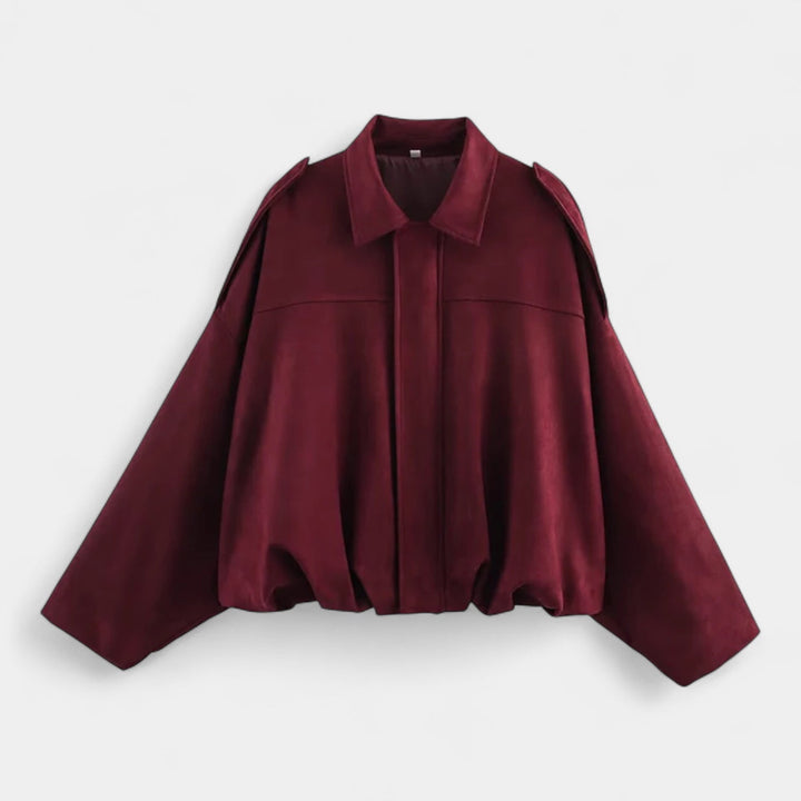 Curie Paris | Veste pour femme d'inspiration militaire en simili-suède
