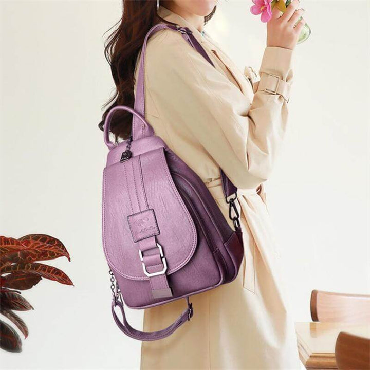 Camia - Sac à Dos Élégant et Pratique en Cuir Véritable