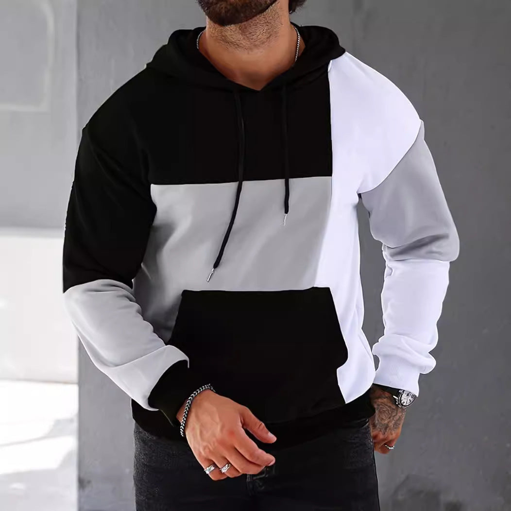 Victor – Bluza z kapturem w kolorowe bloki dla mężczyzn, nowoczesny i modny styl