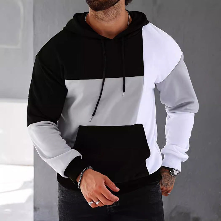 Victor – Bluza z kapturem w kolorowe bloki dla mężczyzn, nowoczesny i modny styl