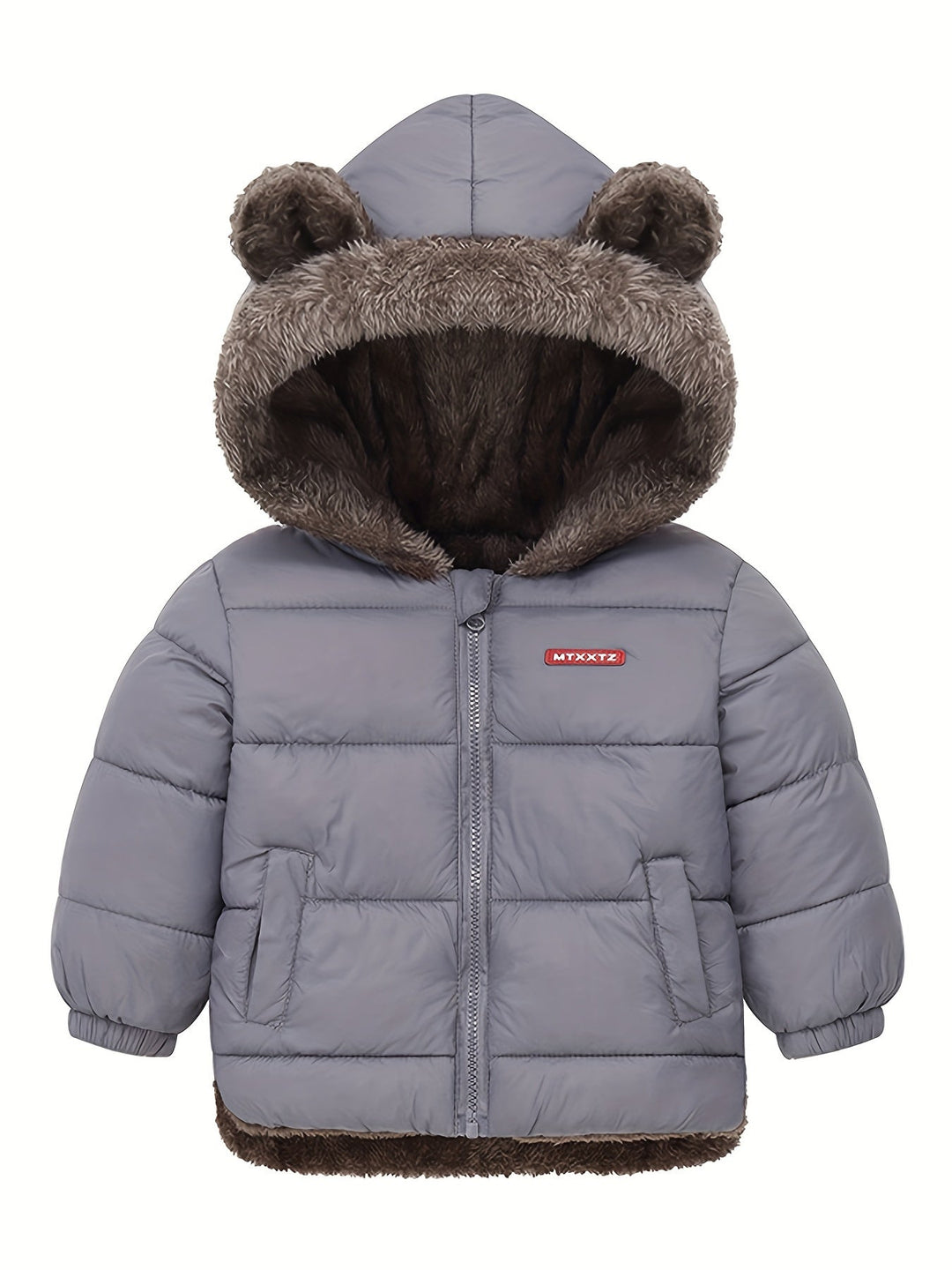 Oscar – Long manteau avec col montant et fermeture éclair pour garçons
