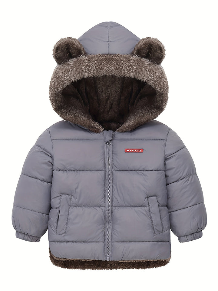 Oscar – Long manteau avec col montant et fermeture éclair pour garçons