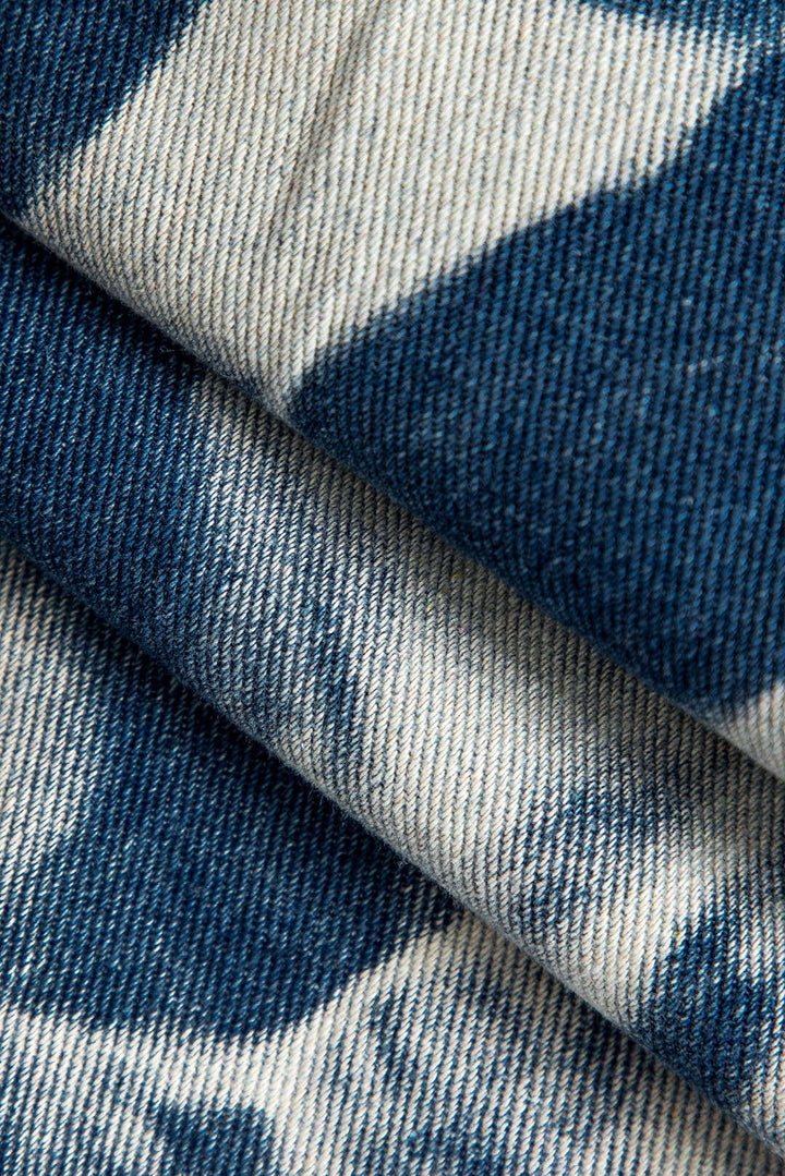 Jean Cargo à Poches à Rabat Tie Dye - Style Décontracté en Denim