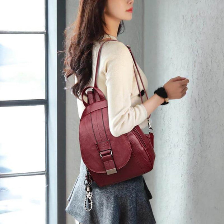 Camia - Sac à Dos Élégant et Pratique en Cuir Véritable