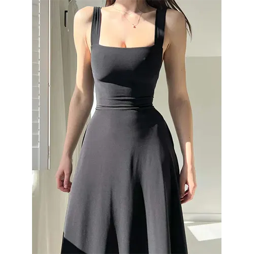 Elegantes ärmelloses Hochzeitsgastkleid für Damen | Midi