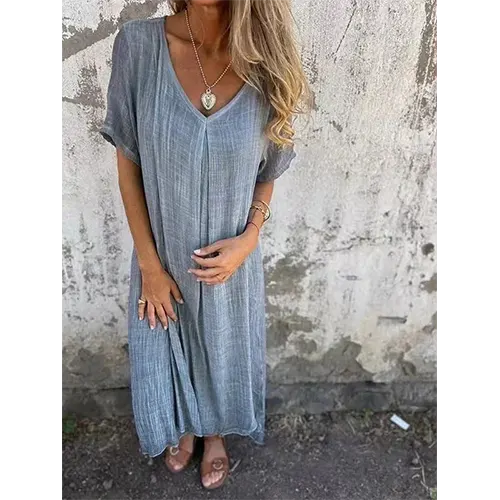 Weites Sommer-Strandkleid für Damen | Midi