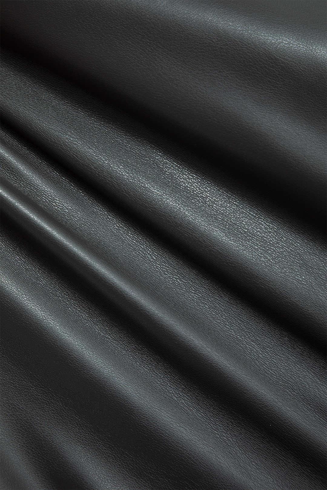 Mini robe à col rond en similicuir