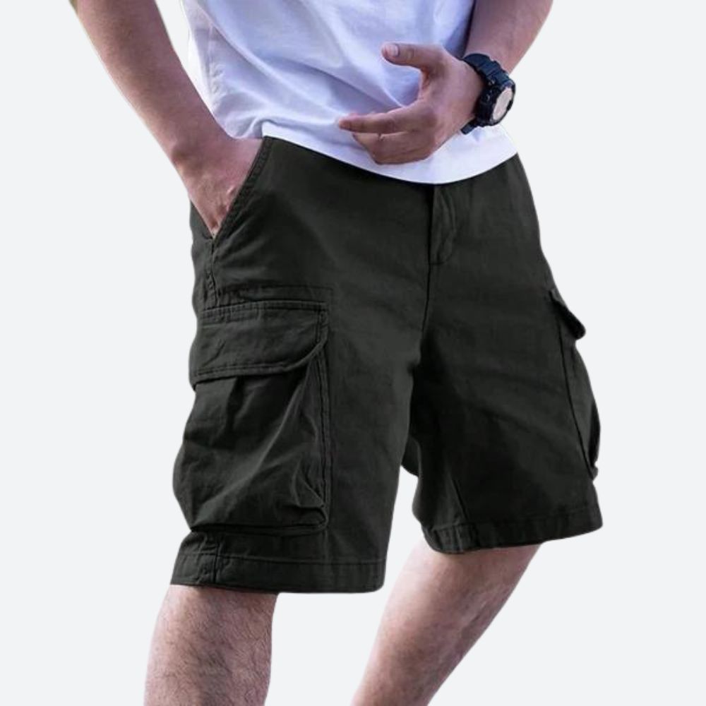 Short cargo homme avec poches multiples – style décontracté et pratique pour l'été