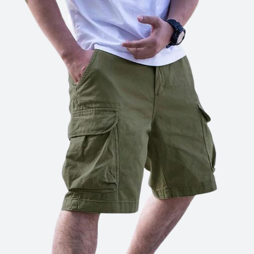 Short cargo homme avec poches multiples – style décontracté et pratique pour l'été