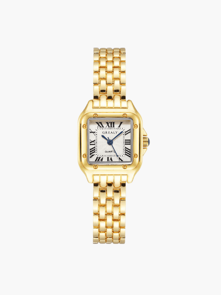 Montre à quartz de forme carrée de luxe.