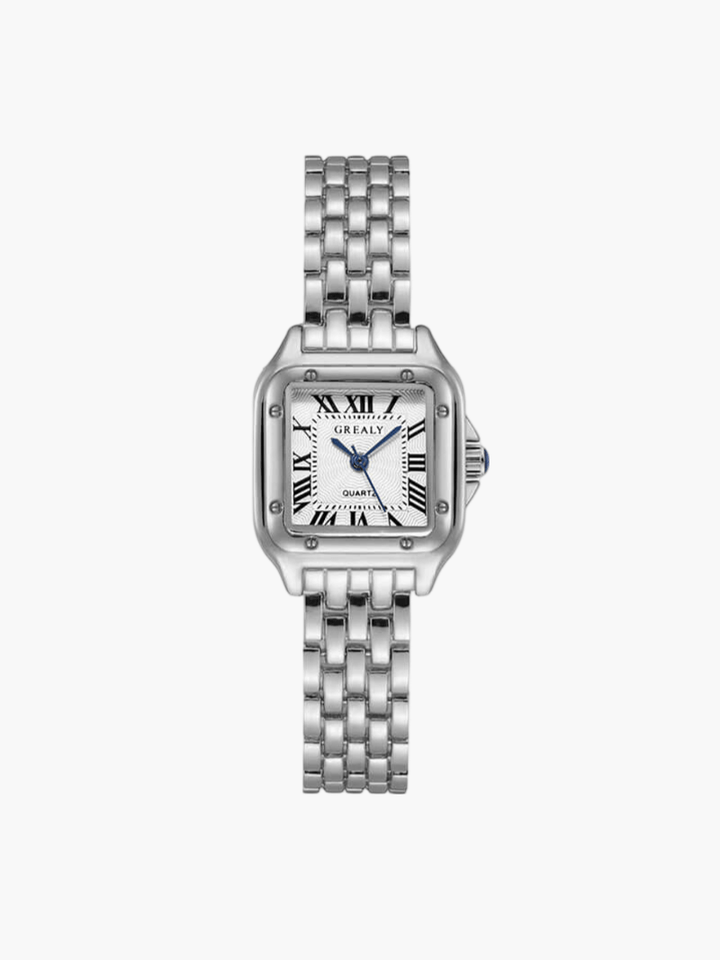 Montre à quartz de forme carrée de luxe.