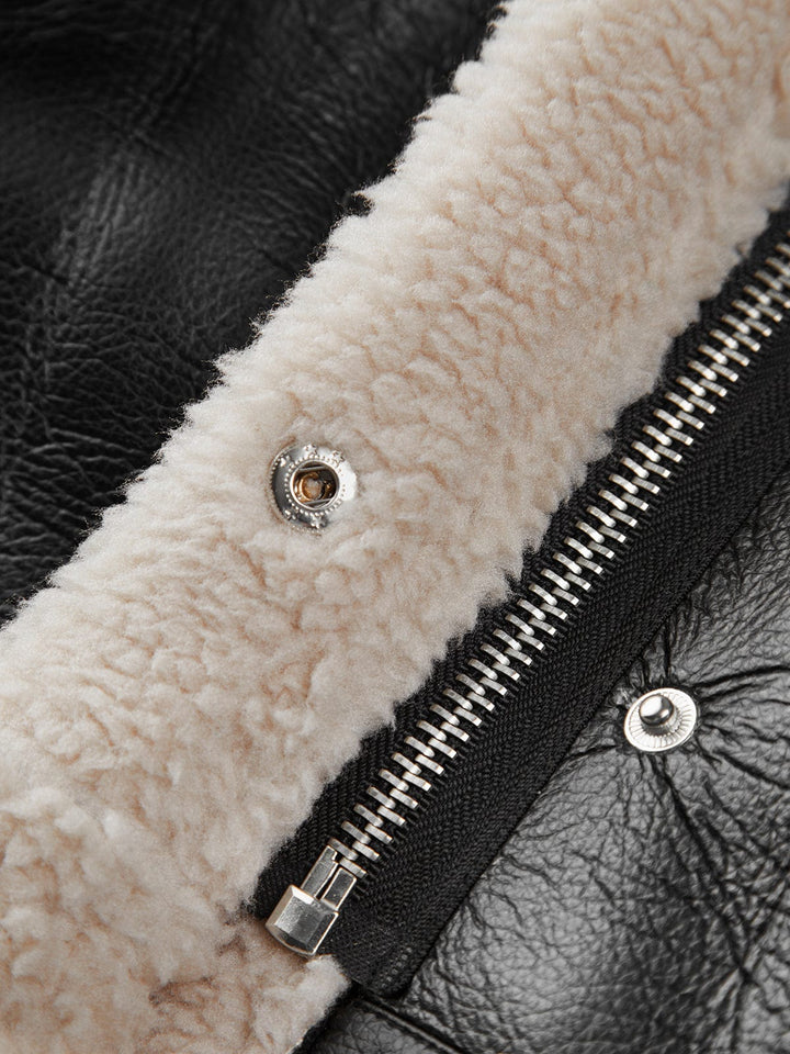 Jacqueline - Veste en peau de cuir
