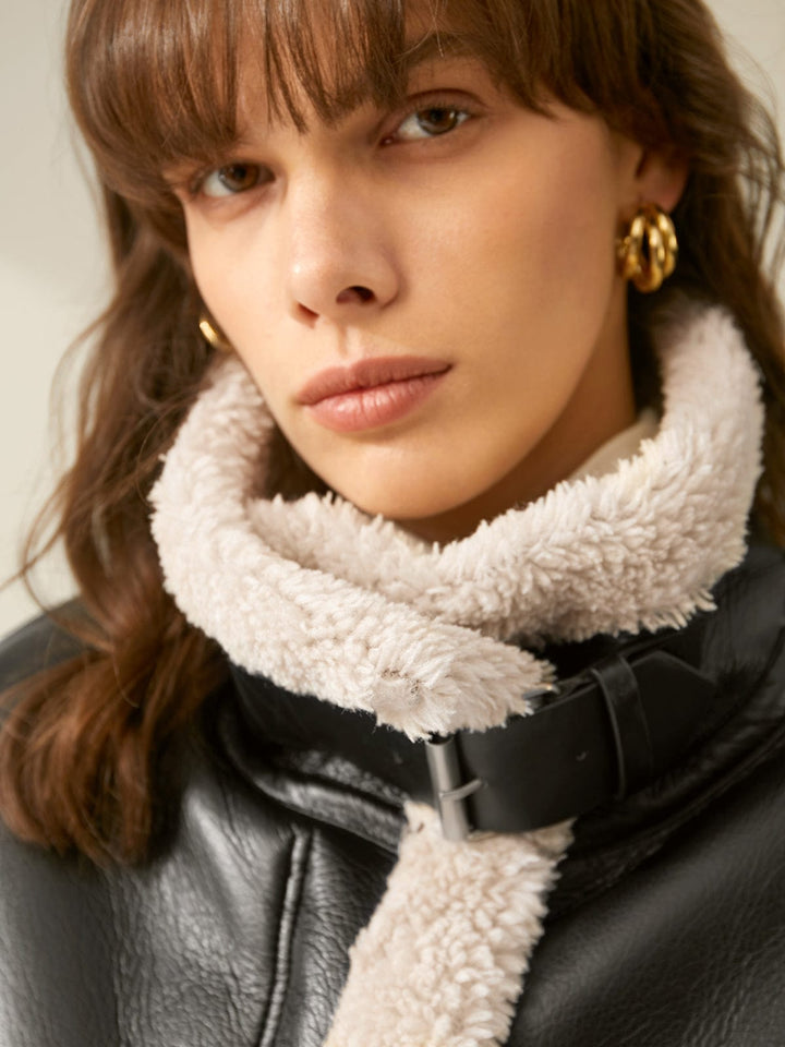 Jacqueline - Veste en peau de cuir