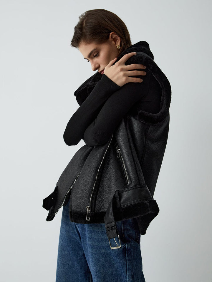 Valérie - Gilet en faux cuir
