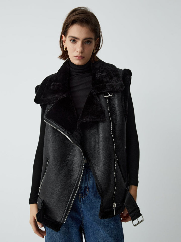 Valérie - Gilet en faux cuir