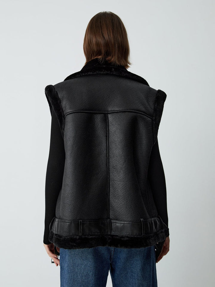 Valérie - Gilet en faux cuir