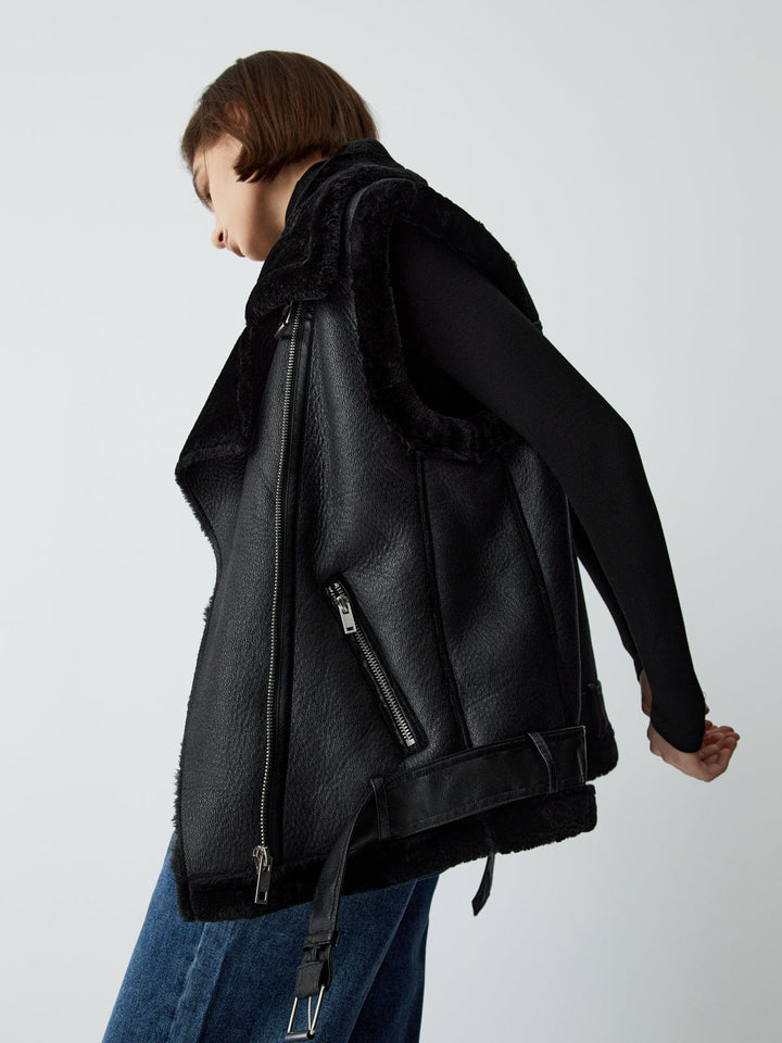 Valérie - Gilet en faux cuir