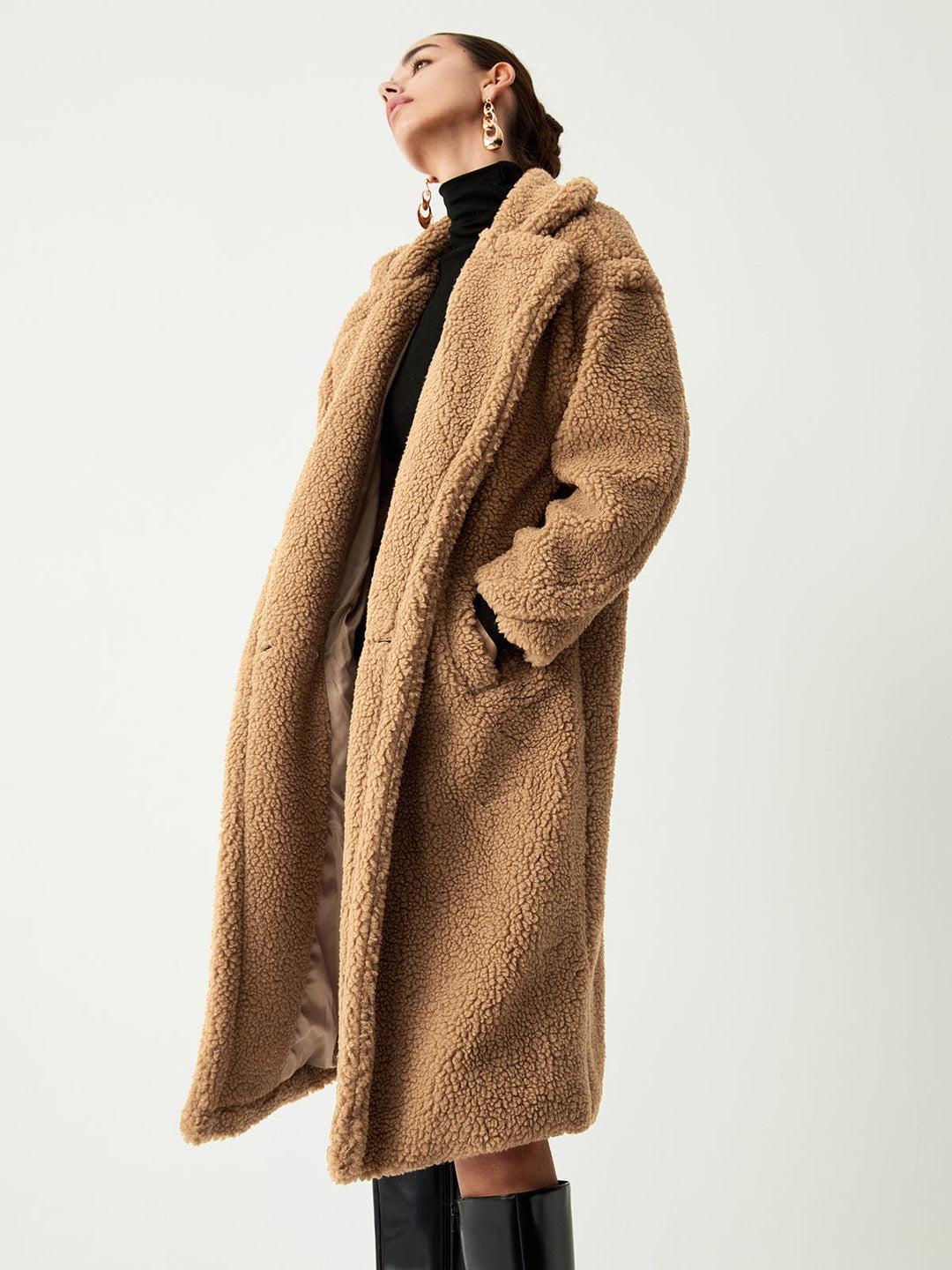 Manteau d'hiver en sherpa